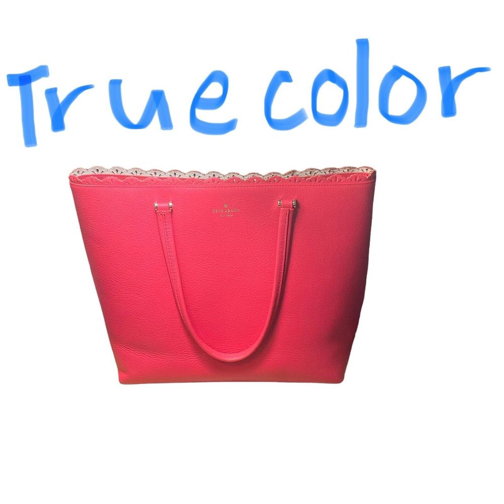 $429 Kate Spade Marjorie Fordham Court Large Leather Tote Scallop Edge Handbag - Picture 2 of 13